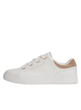 Turnschuhe Tommy Hilfiger Casual Cupsole weiß für Damen.