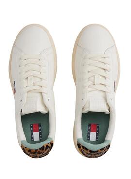 Turnschuhe Tommy Jeans Archive 98 Leopard weiß für Damen