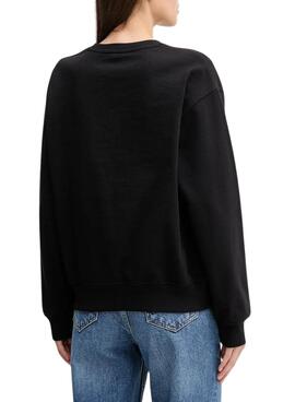 Sweatshirt Calvin Klein Jeans Archive Logo Schwarz für Damen