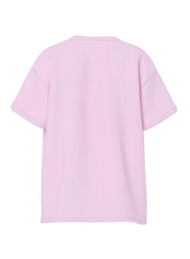 T-shirt Pieces Alfi Positive in Rosa für Frauen