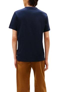 T-shirt Tommy Hilfiger Small Crest Marine für Männer