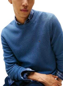 Pullover Tommy Hilfiger Essential Structure blau für Herren