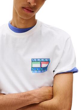 T-shirt Tommy Jeans DNA Flag weiß für Herren