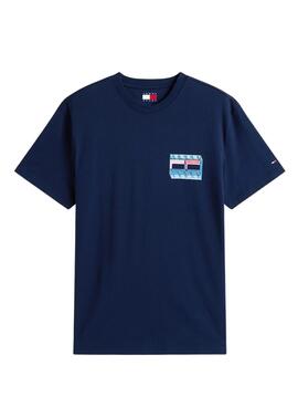 Tommy Jeans DNA Flag T-shirt navy für Herren