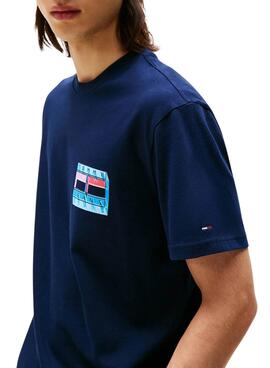 Tommy Jeans DNA Flag T-shirt navy für Herren