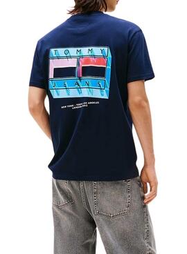 Tommy Jeans DNA Flag T-shirt navy für Herren