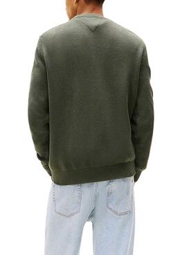 Pullover Tommy Jeans Essential Slim in Grün für Herren