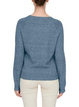 Pullover Only Rica blau für Damen.