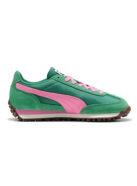 Turnschuhe Puma Easy Rider Vintage in Grün und Rosa für Damen.