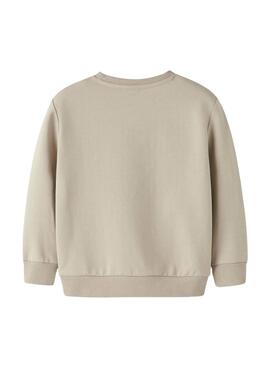 Sweatshirt Name It Island Fossi beige für Jungen.