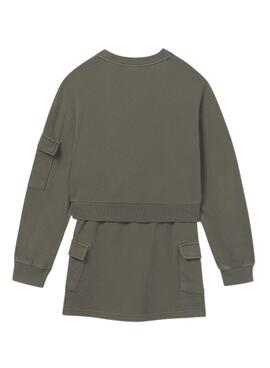 Set Mayoral Rock und grüner Pullover für Mädchen