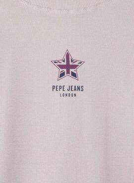 T-shirt Pepe Jeans Amily rosa für Mädchen.