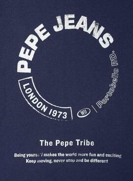 Sweatshirt Pepe Jeans Yael mit Reißverschluss marineblau für Kinder.