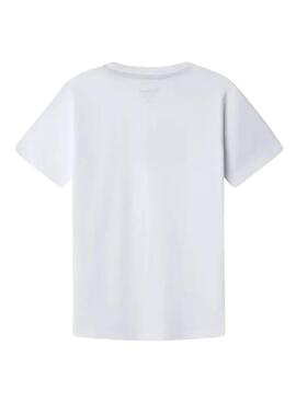 T-shirt Pepe Jeans New Art logo weiß für Jungen.