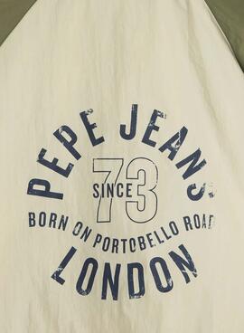 Jacke Pepe Jeans Noel in Beige und Grün für Jungen