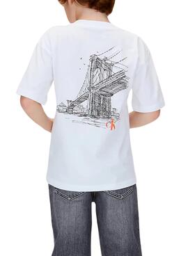 T-shirt Calvin Klein City in Weiß für Kinder