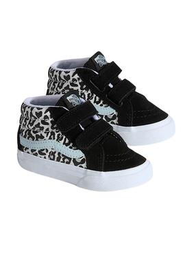 Turnschuhe Vans Sk8-Mid Leopard für kleine Mädchen