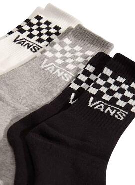 Drei Paar Vans Classic Check Socken für Kinder.