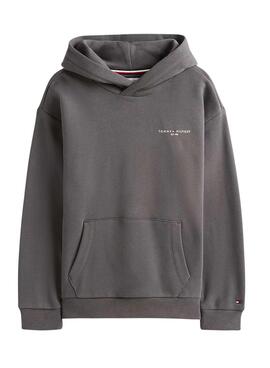 Kapuzenpullover Tommy Hilfiger Mini Corp grau für Kinder
