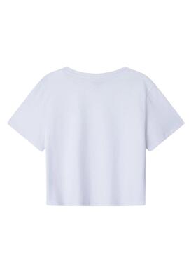 T-Shirt Pepe Jeans Amanda mit weißem Logo für Mädchen.
