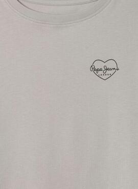 T-Shirt Pepe Jeans Amanda Logo Herz für Mädchen