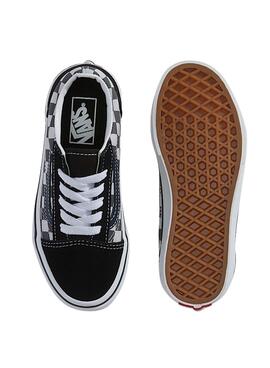 Sneakers Old Skool Schachbrett Grau für Jungen und Mädchen