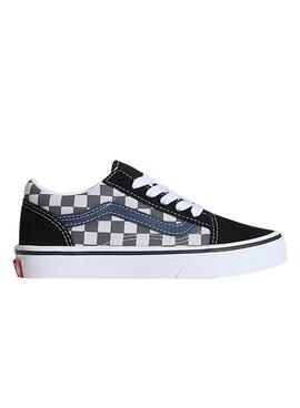 Sneakers Old Skool Schachbrett Grau für Jungen und Mädchen