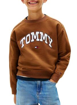 Tommy Hilfiger Varsity Kapuzenpullover in Braun für Jungen.