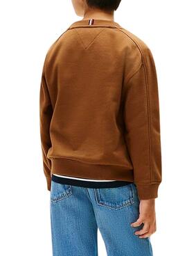 Tommy Hilfiger Varsity Kapuzenpullover in Braun für Jungen.