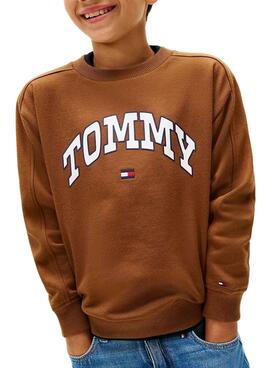 Tommy Hilfiger Varsity Kapuzenpullover in Braun für Jungen.