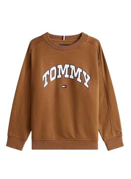 Tommy Hilfiger Varsity Kapuzenpullover in Braun für Jungen.