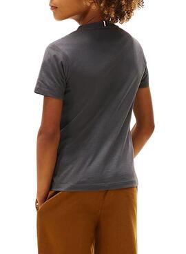 T-Shirt Tommy Hilfiger Mini Corp grau für Kinder.