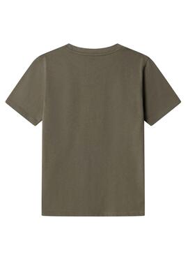 T-Shirt Pepe Jeans New Art logo grün für Jungen.