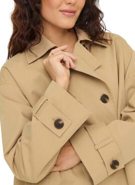 Parka Only April beige für Damen