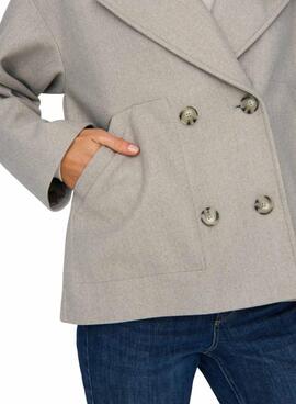 Kurzmantel Only Nancy in Beige für Damen.