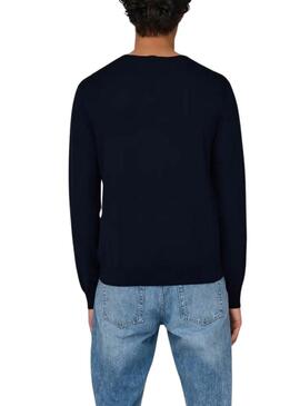Pullover Only and Sons Wyler in Marineblau für Herren.