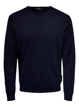 Pullover Only and Sons Wyler in Marineblau für Herren.