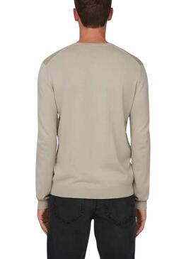 Pullover Only and Sons Wyler beige für Herren.