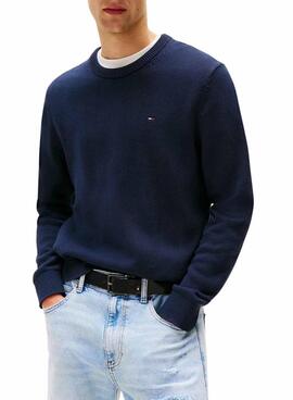 Jersey Tommy Jeans basic blau für Herren.