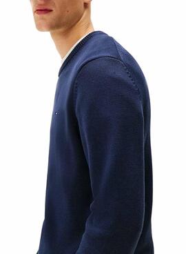 Jersey Tommy Jeans basic blau für Herren.