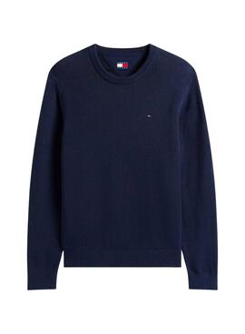 Jersey Tommy Jeans basic blau für Herren.