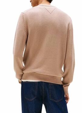 Tommy Jeans Basic-T-Shirt in Beige für Herren.
