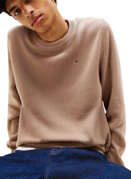 Tommy Jeans Basic-T-Shirt in Beige für Herren.