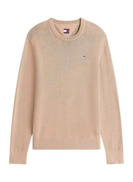 Tommy Jeans Basic-T-Shirt in Beige für Herren.