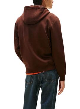 Sweatshirt Tommy Jeans Basic Hoodie braun für Herren