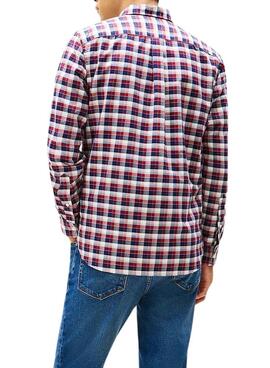 Tommy Hilfiger Tartan Hemd in Rot und Blau für Herren
