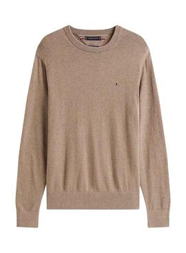 Pullover Tommy Hilfiger Rundhalsausschnitt beige für Herren