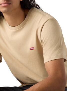 Basic Levi's T-Shirt in beige für Herren