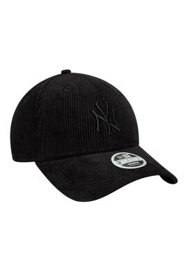 Kappe New Era League Cord 9FORTY Schwarz für Damen