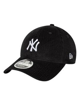 Cap New Era Cord Yankees schwarz für Damen.